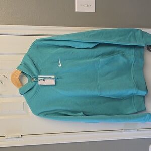 Nike Solo Swoosh Fleece Hoodie Washed Teal/Wit